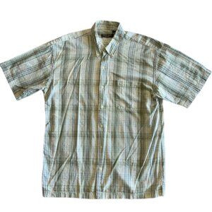 TAYLOR & HENRY WOVENS 100% COTTON XL Short Sleeve Button Front Shirt